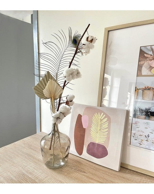 Vase dame jeanne et bouquet gris - ANJAJAVY