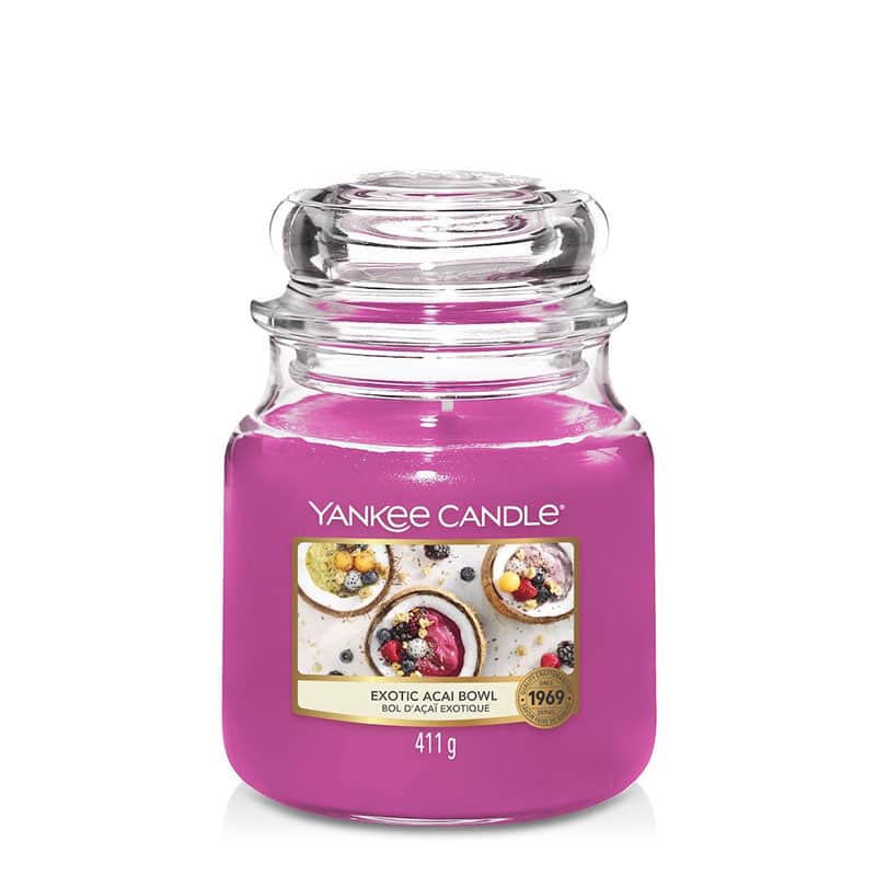 Bougie parfumée Yankee Candle Exotic Acai Bowl Exotique, parfum fruité