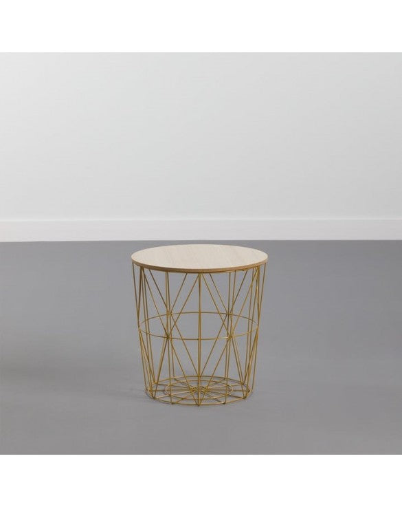 Table d'appoint MDF et métal - MORAFENA