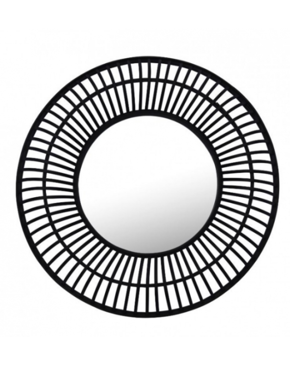 Miroir en rotin noir - ANTANANDAVA