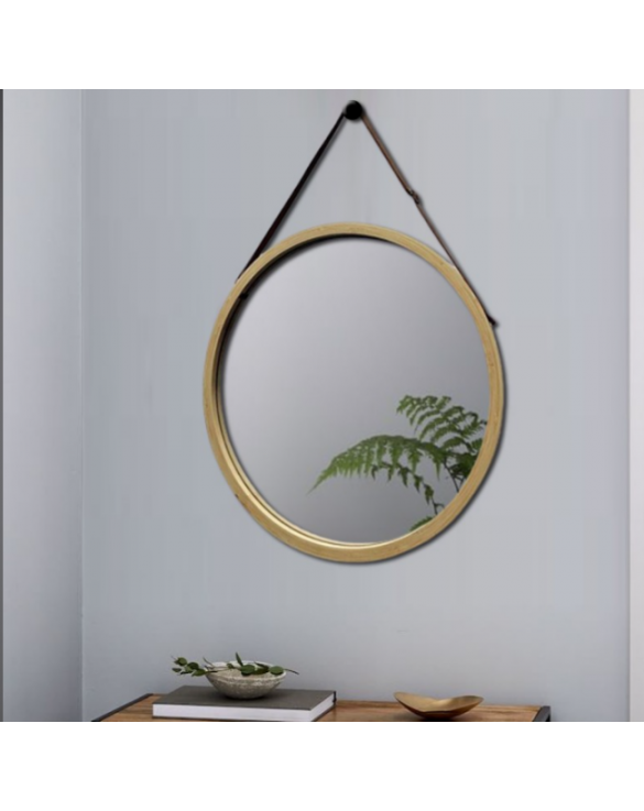 Miroir rond en métal doré - CONTEMPORAIN - ANDASIBE